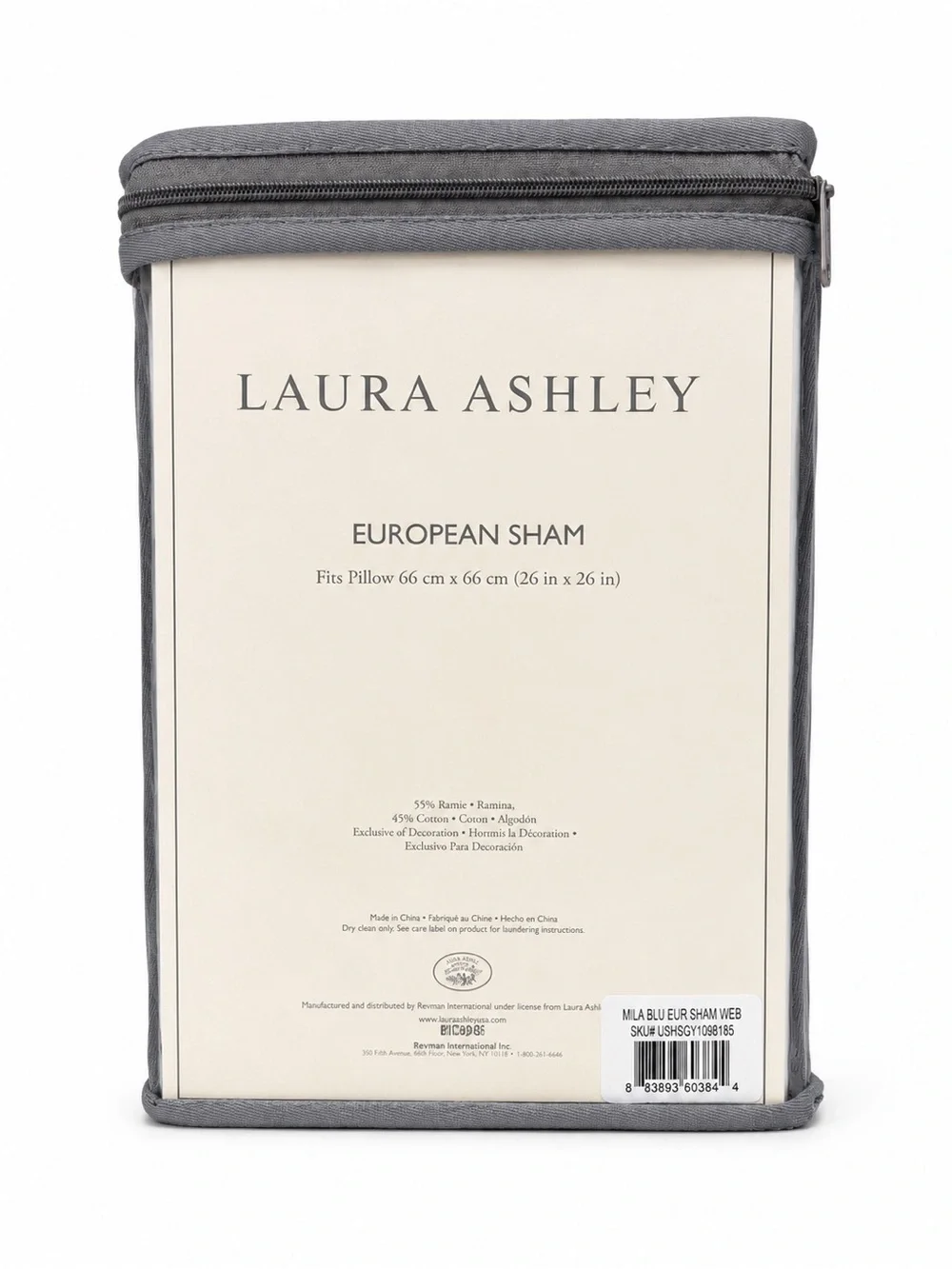 Laura Ashley Mila White And Blue European Pillow Sham